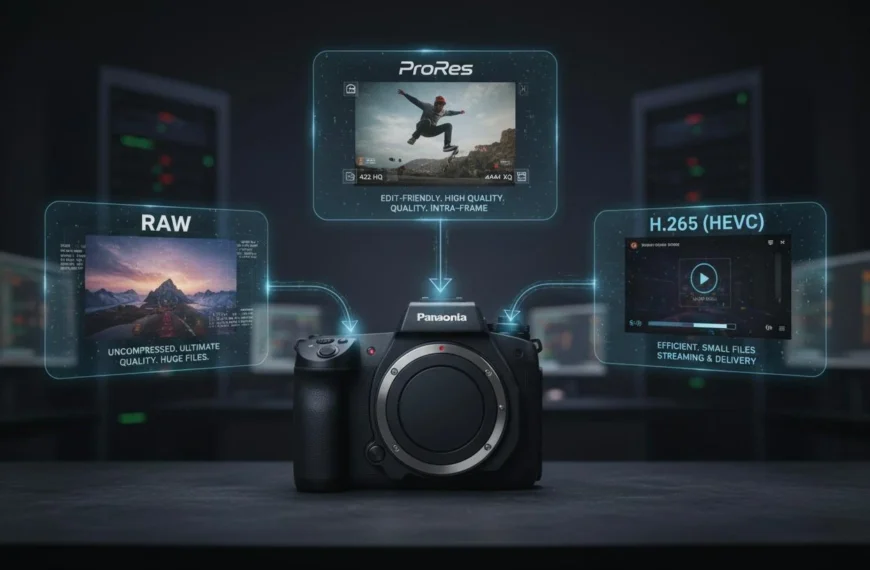 3.1 Codec e formati di registrazione: RAW, ProRes, H.265